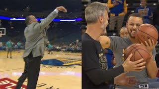 Dell Curry Still Got It Hits Pregame 3 Off Dish From Steph amp Everyone Goes Crazy [upl. by Anthe546]