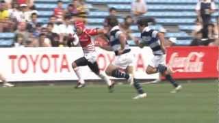 Syou Takenaka super Try  Japan XV vs French Barbarians 2nd Match 2012 [upl. by Ailak]