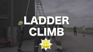 Becoming a firefighter Ladder Climb  Suffolk Fire and Rescue Service [upl. by Taryn]