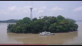 Umananda Island aerial view from Ropeway Assam [upl. by Meehyrb286]