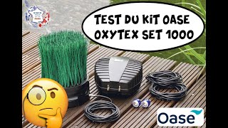 test du kit Oxytex 1000 Oase laérateur de bassin de jardin avec support bactérien [upl. by Nosidda]