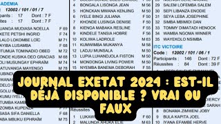 Le journal Exetat 2024 estil disponible  Vrai ou faux  la vérité sur le journal de lExetat [upl. by Kenta]