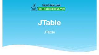 Bài 11  Java Swing  JTable [upl. by Enilreug]