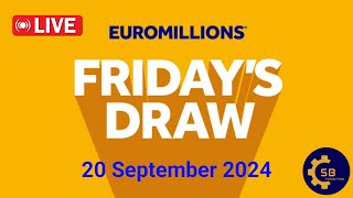 Tirage Euromillions en direct  my million du 20 September 2024  euro million Resultat [upl. by Gherardo]