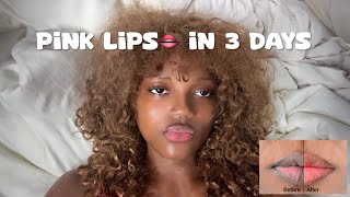 How To Get Pink Lips👄 In 3Days  DIY Lip Scrub [upl. by Naruq]