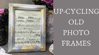 UPCYCLING OLD PLASTIC PHOTO FRAMES  VICTORIAN INSPIRED TUTORIAL [upl. by Eilarol804]