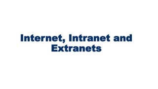 Comparison internet extranet vs intranet [upl. by Huebner]