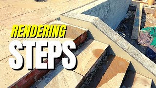 Rendering Garden Steps With Sand  Cement Render…PATIENCE NEEDED [upl. by Bartholemy]