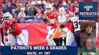 New England Patriots Week 6 Grades Drake Maye Defense DeMario Douglas in Loss to Houston Texans [upl. by Ahsya30]