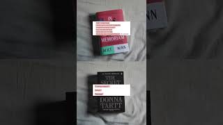 The Secret History by Donna Tartt and In Memoriam by Alice Winn blrecommendations booktube DA [upl. by Yslek54]