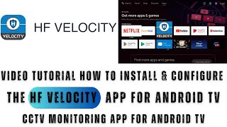 HF VELOCITY for Smart TV How to Install and Configure HF VELOCITY on a Smart TV [upl. by Britney]