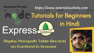 Node js Tutorials for beginners in Hindi  Display Database Records using EJS View Engine [upl. by Vine]