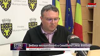 Consiliul Local al municipiului Rădăuți a fost convocat în ședință extraordinară  13 noiembrie [upl. by Fayola]