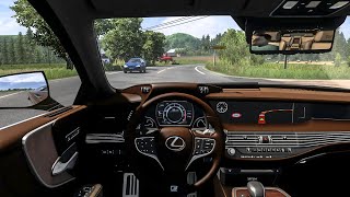 Lexus LS 500 FSport 2018  Euro Truck Simulator 2 Steering Wheel  Normal Driving [upl. by Savannah562]