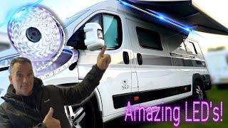 How to install 12V LED Awning Light Strip MOTORHOMECARAVAN  the whole process [upl. by Moshe224]