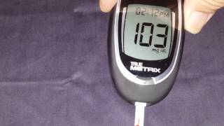 True Metrix Blood Glucose Meter Demonstration [upl. by Drape220]