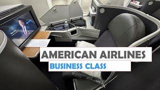 AMERICAN AIRLINES BUSINESS CLASS New York JFK to Paris CDG AA44 Boeing 777 200ER [upl. by Dorman861]