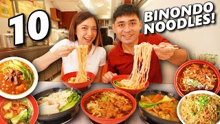 BINONDO Mami Tour in Manila Chinatown Eating 10 Chinese Noodles sa Binondo w Crisha Uy [upl. by Hugo]