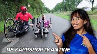 LEER HANDBIKEN VAN JETZE PLAT💪🏼  De ZappsportKantine [upl. by Penland]