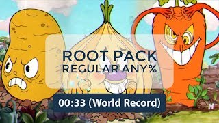 Cuphead  Root Pack Regular Any  World Record Speedrun 0033 Current Patch [upl. by Llennoc]