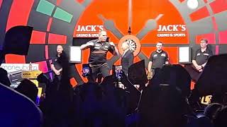 Live Darts Walkon  Dirk Van Duijvenbode amp Gary Anderson  Jacks World Series of Darts Finals 2022 [upl. by Akahc]