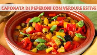 Caponata di peperoni con verdure estive  Ricetta tradizionale  Chef Deg  Saporie [upl. by Grey799]