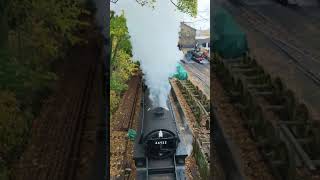 Steam train departing Haworth [upl. by Redmund]