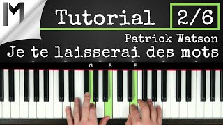 Je te laisserai des mots  Patrick Watson  Full Piano Tutorial Part 26 [upl. by Ellinad]