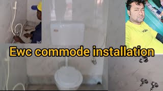 Indian toilet installation  ewc commode fittings  plumbing work  Chatterjee plumbing [upl. by Uah]