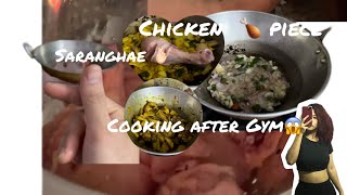 Low budget cooking 🫢😋🧑‍🍳 cooking chicken curry for the isttime in my rented 🏠 in Gurgaon 😱 [upl. by Innob]