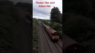 Class 66s on RHTT duty on Berks amp Hants line at Woodborough [upl. by Nwotna]