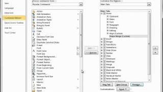 PowerPoint 2010 Customizing the Ribbon [upl. by Pendergast380]