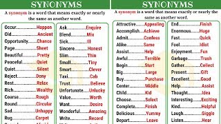 60 Super Useful Synonyms in English to Expand Your Vocabulary Part I [upl. by Thebault247]