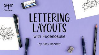 Lettering Layouts with Fudenosuke [upl. by Yrrej]