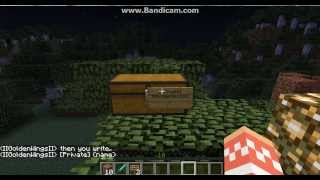 MinecraftHow To Put Signs On Chests SINGLEPLAYER [upl. by Arvonio]