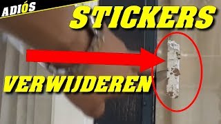 TIPS OM STICKERS EN PLAKBAND TE VERWIJDEREN HOE DOE JE DAT HOW TO REMOVE DOUBLE SIDED STICKY TAPE [upl. by Htenay]