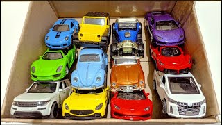 BOX FULL OF Model Cars Honda Civic Bugatti Divo McLaren 650s Audi Rs7 Ford Raptor Ferrari sf90 [upl. by Ettennad]