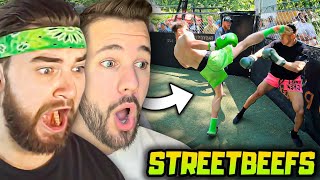 KingWoolz amp Mike React to STREETBEEFS INSANE KO’s OMG [upl. by Neraj]