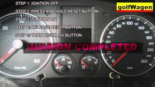 VW CADDY oil light reset how to [upl. by Arde]