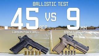 45cal Vs 9mm Ballistic Test  Ammo Comparison  Tactical Rifleman [upl. by Ahmad]