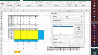 CE422Lecture Unbalanced Assignment Problem Using Excel Solver [upl. by Einnig177]