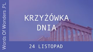 WOW Krzyżówka Dnia 24 Listopad [upl. by Aohsoj898]