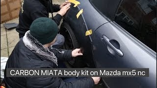 CARBON MIATA BODY KIT  install Mazda mx5 mk3 nc [upl. by Maxim]