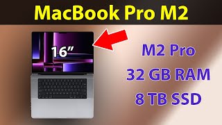 Apple Macbook Pro M2 PRO 16” – CPU 12 núcleos GPU 19 núcleos 32 GB DDR5 RAM 8 TB NVME SSD [upl. by Namreh324]