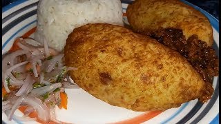 PAPA RELLENA DE CARNE AL ESTILO PERUANO  DELICIOSAS [upl. by Aronos]