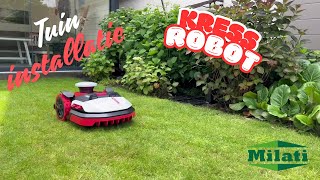 Kress robotmaaier voor in de tuin  installatie bij particulieren [upl. by Tratner]