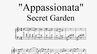 quotAppassionataquot  Secret Garden piano cover [upl. by Nilecoj]