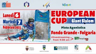 Alpe Cimbra FIS Alpine Men European Cup GS 1° run live fisiofficial FISAlpine  SPORTCULTURATV [upl. by Sidoma]