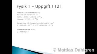 Fysik 1 Uppgift 1121 [upl. by Dov629]