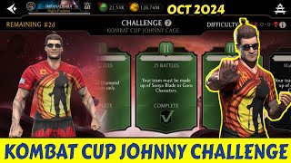 New Challenge Game Play  Kombat Cup Johnny Cage  Oct 2024  Mk Mobile [upl. by Trin926]